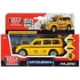 Машина металл MITSUBISHI pajero ТАКСИ 12 см, двери, багаж, инерц. кор. Технопарк SB-17-61-MP(T)-WB