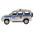 Машина металл UAZ patriot ПОЛИЦИЯ, 12 см, дв., багаж., инерц., кор. Технопарк SB-17-81-UP-P-WB