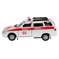 Машина металл LADA 111 СКОРАЯ, 12 см, двери, багаж., инерц., кор. Технопарк SB-16-67-A-WB