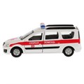 Машина металл LADA LARGUS СКОРАЯ, 12 см, двери, багаж., инерц., кор. Технопарк SB-16-47-A-WB