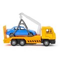 Машина металл KAMAZ ЭВАКУАТОР, 12 см,дв.,подв.дет.,инер.+машина 7,5 см, кор. Технопарк SB-16-27-A2-WB (48) (48)
