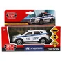 Машина металл HYUNDAI TUCSON ПОЛИЦИЯ, 12см, двери, багаж., инер, белый, кор. Технопарк TUCSON-12POL-WH