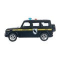 Машина пластик свет-звук MERCEDES-BENZ G-CLASS охрана 22 см, двер, баг, кор. Технопарк GCLASS-21PLSEC-BK (36)