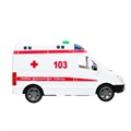 Машина пластик свет-звук MERCEDES-BENZ SPRINTER СКОРАЯ 14,5см, инерц, кор. Технопарк SPRINTERVAN-15PLAMB-WH (72)
