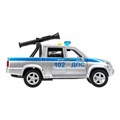 Машина пластик свет-звук UAZ PICKUP ПОЛИЦИЯ 22 см, 4 кнопки, пушка, кор. Технопарк PICKUP-22PLPOL-CANSR (36)