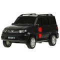 Машина пластик свет-звук UAZ ПАТРИОТ 15,5 см, 2 кноп, инер, черный, кор. Технопарк PATRIOTBLACK-15PL-BK