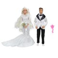 Кукла 29 см София и Алекс, руки и ноги сгибаются,свадьба, в комплекте акс КАРАПУЗ 66001W-P1-S-BB (24)