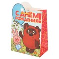 Пакет подарочный креативный м, Винни Пух с вырубкой,190 гр/м2 ЧУДО ПРАЗДНИК PM-130061-VP