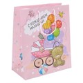 Пакет подарочный МАТОВЫЙ l,с рождением малышки,140 гр/м2 ЧУДО ПРАЗДНИК PML-113290-HBG