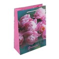 Пакет подарочный МАТОВЫЙ ml,пионы,140 гр/м2 ЧУДО ПРАЗДНИК PML-123022-FW6