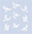 Гирлянда на лентах "Летящие голуби" 8-15-129 8-15-129