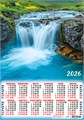 Листовой календарь на 2026 год А2 "Водопады. Бурный водопад" ПО-26-155 ПО-26-155