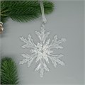 Ёлочное украшение "Снежинка прозрачная блеск" Ч47074 Ч47074