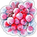 Новогоднее украшение на скотче "Рябина" 113-12 113-12