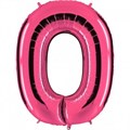 Фольгированный шар "0" цвет Pink Розовый 1207-2178 1207-2178