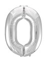 Фольгированный шар "0" серебряный Ч35102 Ч35102