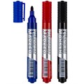 80470 Набор из 3-х перманентных маркеров. Тип стержня круглый. Размер стержня 2-3 мм, цвета: синий, черный, красный. 80470