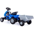 Каталка трактор с педалями Turbo-2 синяя с полуприцепом 84651 П-Е /1/ 259-279