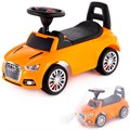 Каталка автомобиль SuperCar №2 со звуковым сигналом оранжевая 84569 П-Е /1/ 259-326