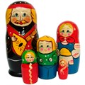 Деревянная Матрешка Семья (батюшка) (5 в 1) (RNToys) Д-541 979-515