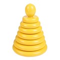 Деревянная пирамидка желтая 8 дет. Д-516 RNToys 378-421