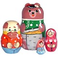 Деревянная матрешка Маша и Медведь 4 шт. Р-45/745 279-577