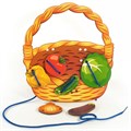 Деревянная шнуровка Корзина с овощами 7928 279-705
