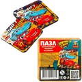 Деревянный Пазл тачки, 10*10 см терм. пакет Буратино CARS-01 478-139