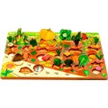 Деревянная 3D Развивающая доска Овощи на грядке.Огород 34 дет. 7907 /25/ 478-918