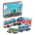 Деревянный Пазл-матрешка "Транспорт", 4 детали 962522 478-635