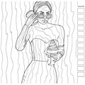 Раскраска Fashion Girl для работы маркерами белая обложка, девушка с фотоаппаратом 9785001419358 401-729