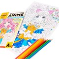 Раскраска в стиле ANIME Девочка с котиком А3 05149 401-288