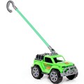 Автомобиль каталка "Легионер" с ручкой (зелёный) 63929 П-Е /12/ 356-920