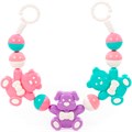 Погремушка подвеска Забавные зверята 48 см розовый, сиреневый, бирюзовый 24453 П-Е /12/ 419-774