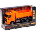 Автомобиль самосвал МАЗ инерционный со светом и звуком оранжевый в кор. 67262 П-Е /8/ 431-010