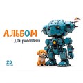 Альбом для рисования 20 л. А4 Роботы и щенки С0020-03 897-863