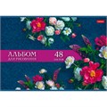 Альбом для рисования 48 л. А4 Роскошные цветы 48А4В Hatber 893-471