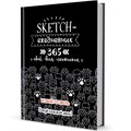 Ежедневник 80 л. 365 идей для скетчинга НОВЫЙ УРОВЕНЬ черная, кошачьи лапки 9785001413066 887-723
