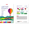 Бумага цветная 10 л. 20 цв. А4 двусторонняя мелованная ErichKrause 58488 898-384