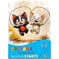 Бумага цветная 8 л. 8 цв. А4 двухсторонняя мелованная Веселые котята С2281-15 897-850