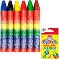Мелки восковые 6 цв. Кроха 12С870-08 /ЛУЧ/ 392-832