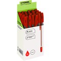 Ручка шариковая СТАММ "Орбита 100" красная, 0,7мм 370166 898-254