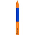 Ручка шариковая синяя 0,7мм Berlingo "Tribase grip orange" 355442 894-020