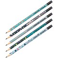 Карандаш ч/гр "Points" HB,круглый, заточен., с ластиком, ассорти BP01309 Berlingo 893-916