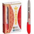 Маркер красный перманентный Crown "Multi Marker Super Slim" пулевидный, 1мм P-505F 997-199