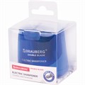 Точилка электрическая DOUBLE BLADE BLUE двойное лезвие, питание от 2 батареек AA, 229605 Brauberg 910-149