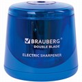 Точилка электрическая DOUBLE BLADE BLUE двойное лезвие, питание от 2 батареек AA, 229605 Brauberg 910-149