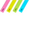 Линейка пластик 15см СТАММ с волнистым краем, прозрачная, неоновые цвета, ассорти 351446 889-458