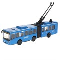 Модель TROLLRUB-19SL-BU Городской треллейбус 19 см, двер, синий, инерц Технопарк в кор. 439-682