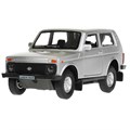 Модель LADA4X4-12-SR LADA 4x4 12 см, двери, багаж, инерц, серебр Технопарк  в кор. 439-691